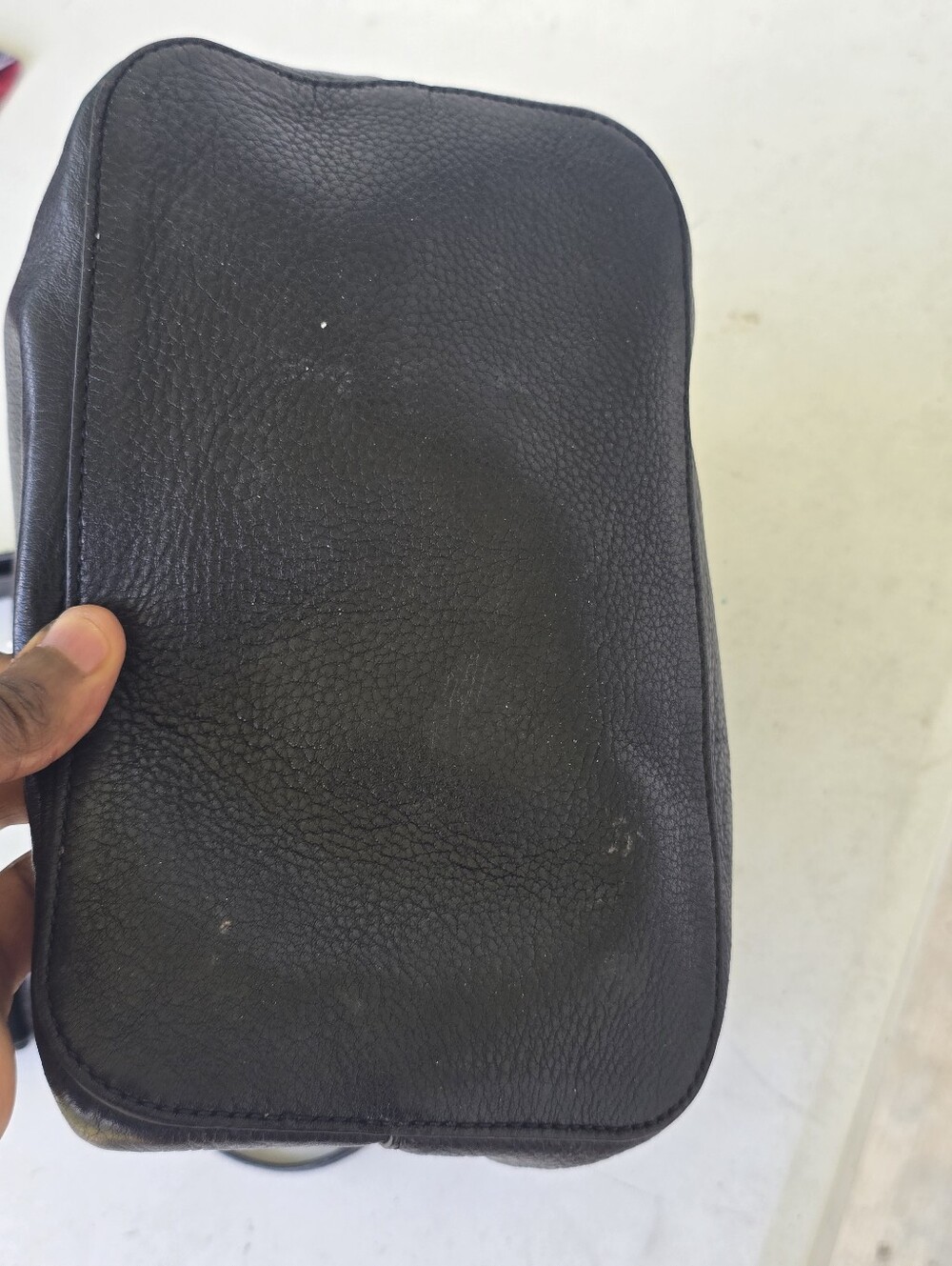 Kate Spade New York Black Pebbled Leather Shoulder Hobo Bag Spade Hardware 10x10 - Picture 9 of 16